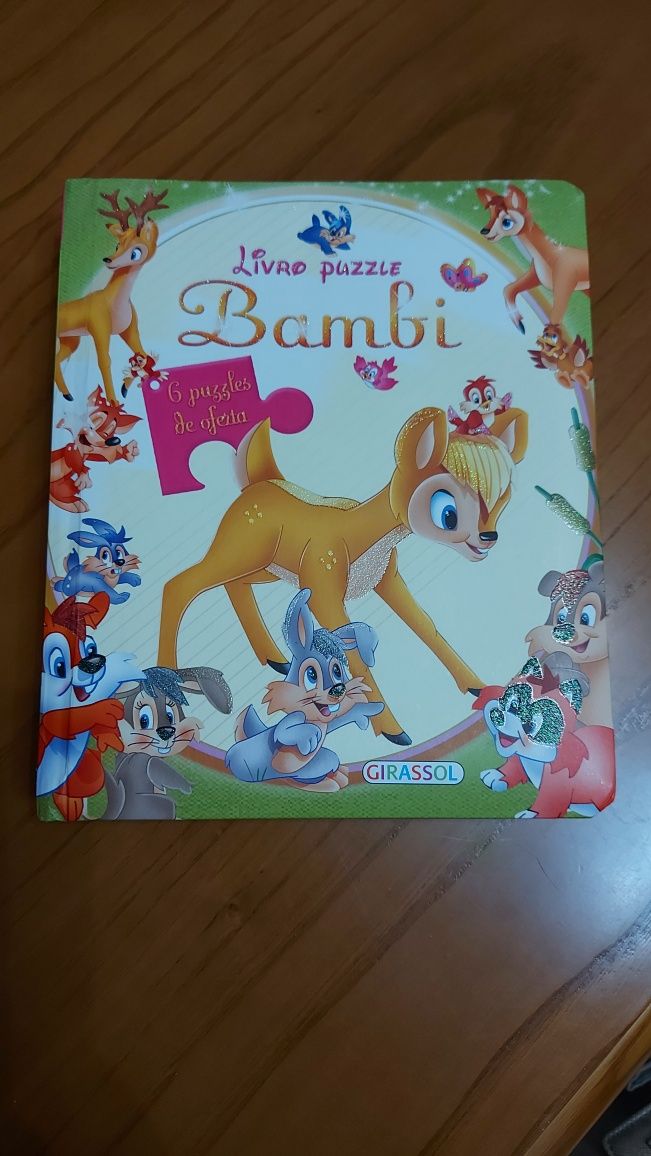 Livro puzzle do Bambi