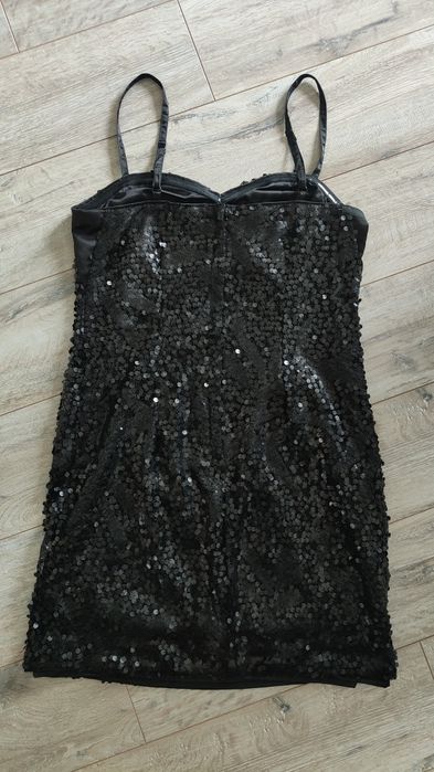 Cekiny czarna sukienka od H&M rozm 42