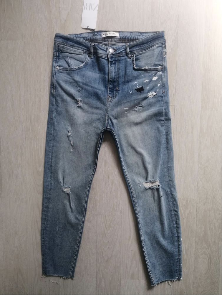 Meskie spodnie jeansowe rurki Zara rozmiar 40