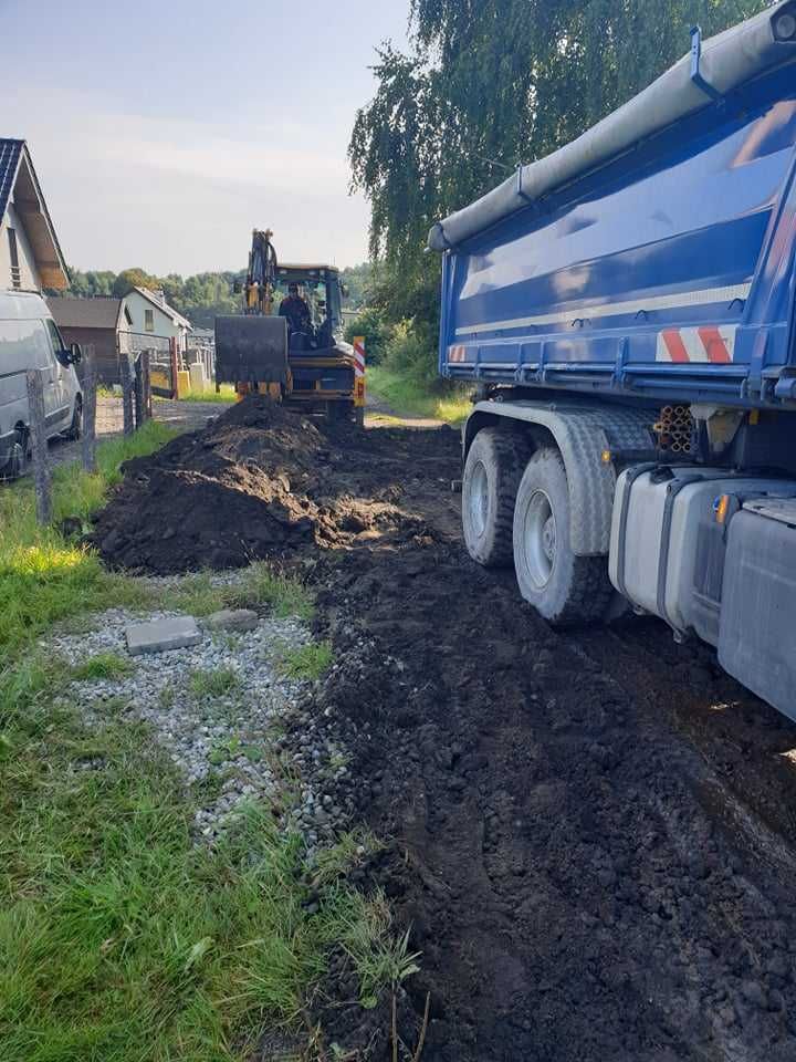 Wywóz Transport Utylizacja Glina GRUZ ziemia  Załadunek Koparka