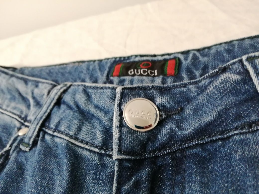 NOWE damskie spodnie jeansowe Gucci jeansy gg spodnie jeans 30 L