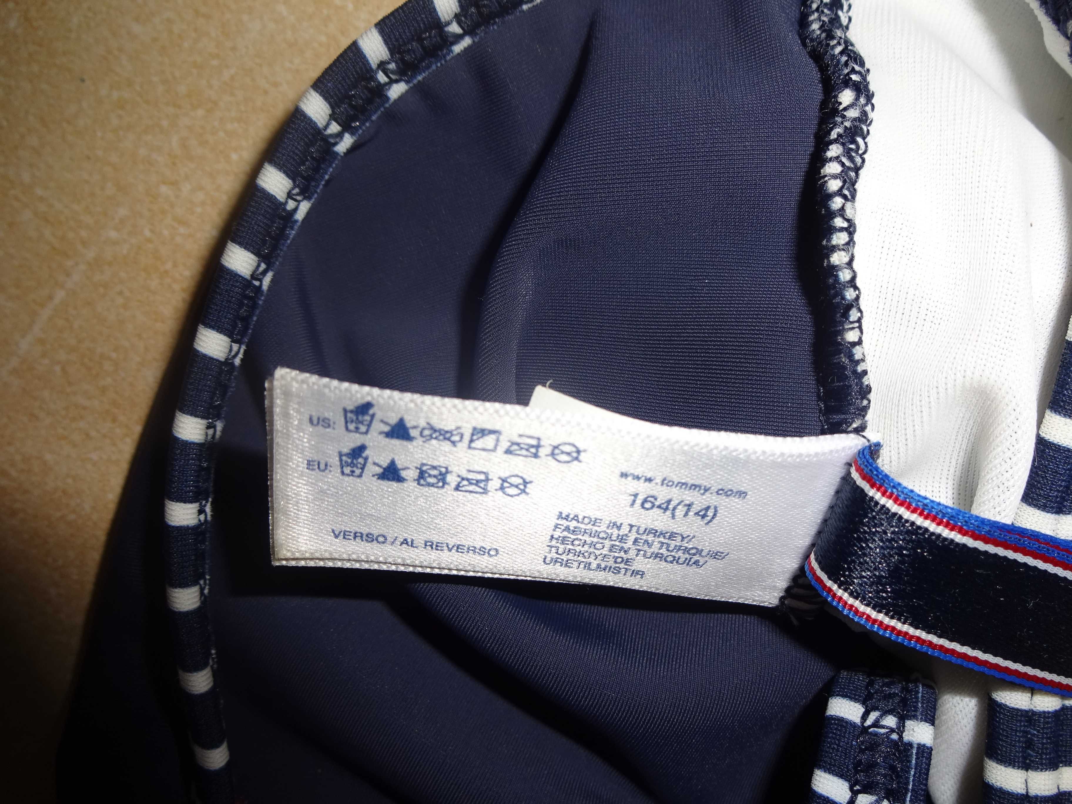 TOMMY HILFIGER granatowa plażowa koszulka top góra od tankini  14 lat