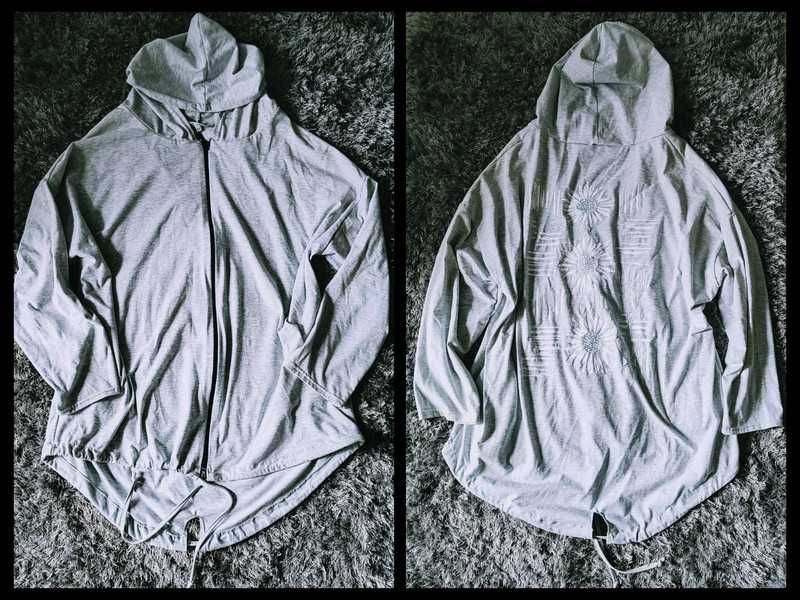 Bluza na suwak szara asymetryczna rozmiar 52 stan idealny