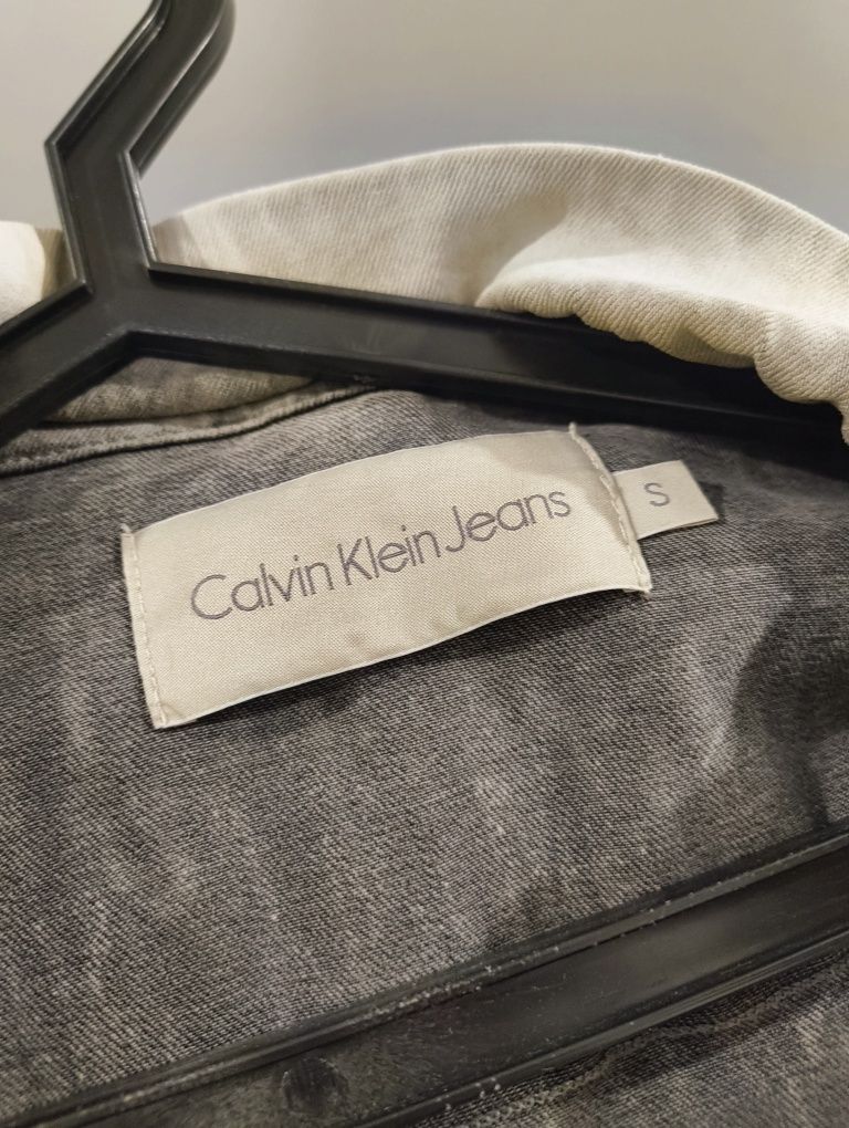 Kurtka Jeansowa Calvin Klein Jeans Rozmiar S SZARA