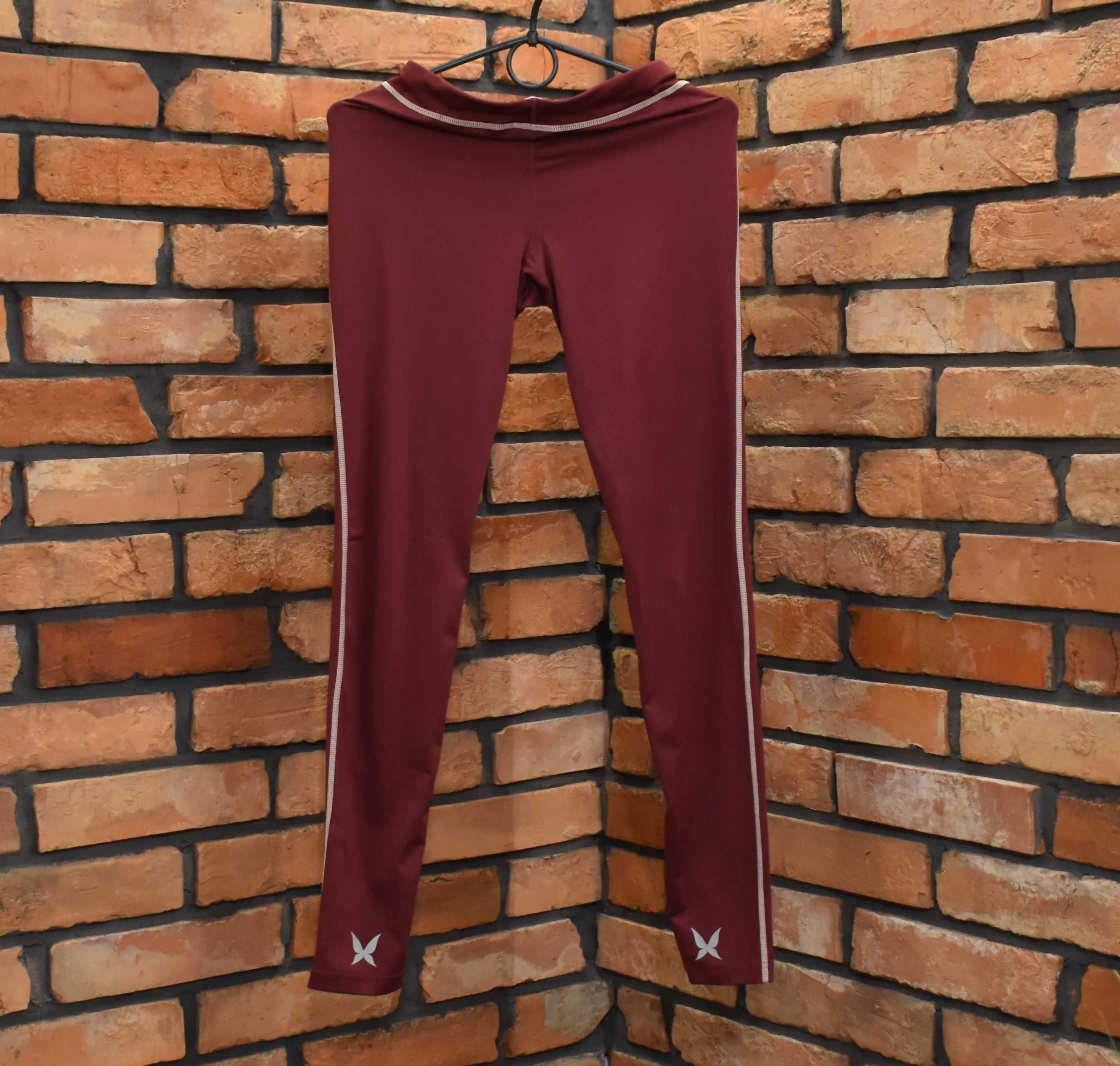 Kari Traa burgundowe spodnie leggins legginsy jak nowe S