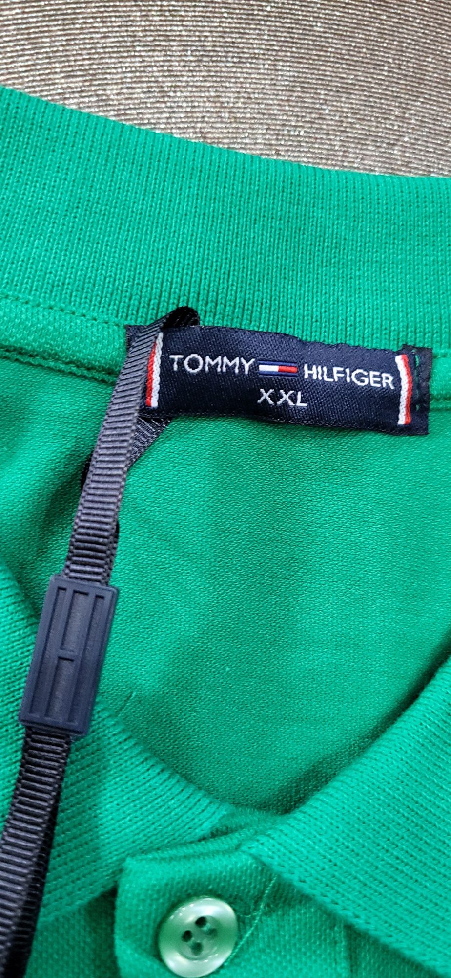 TH Tommy 2 koszulki polo męskie premium błękitna zielelona XXL