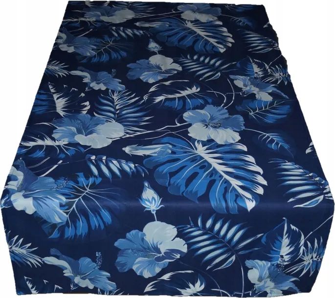 Bieżnik na stół ławę Obrus 40x120 Bawełniany Palmy Monstera Kwiaty