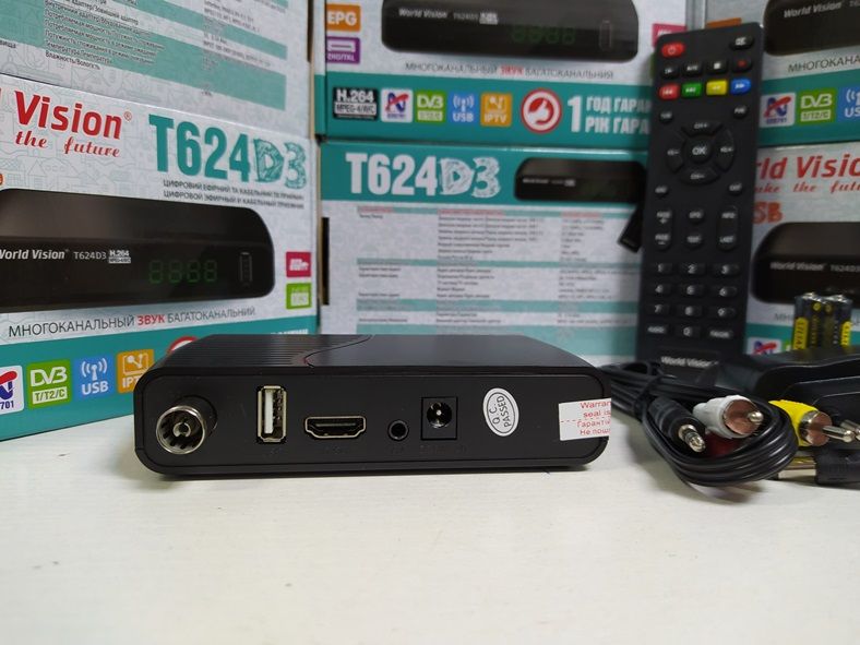 Приставка Т2 DVb-T2/C World Vision T624D3 тюнер ресивер приемник IPTV