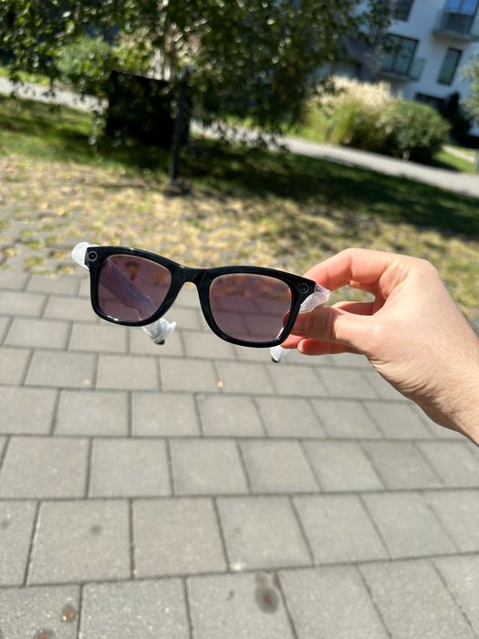 Ray-Ban Meta Wayfarer Чорні на Фіолетових хамелеон лінзах М OPEN BOX