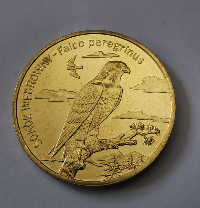 Monety 2zł - foka szara, puchacz, sokół wędrowny, świstak