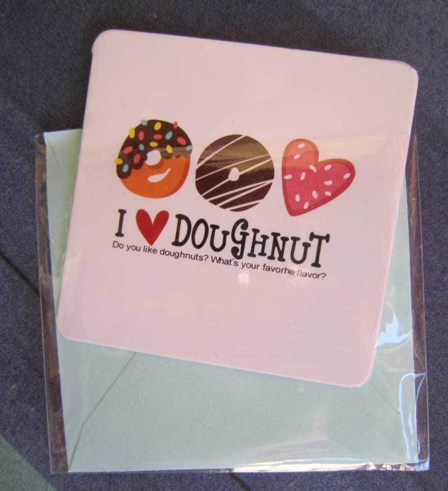 Postal fofinho - I Love Donuts - NOVO