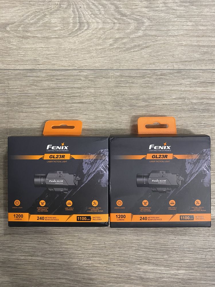Ліхтар до пістолета Fenix GL23R з акумулятором, лазерний приціл