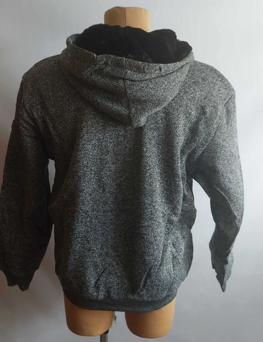 Gruba BLUZA MĘSKA Ocieplana Futerkiem melanż j BLUE JEANS PL0724 3XL