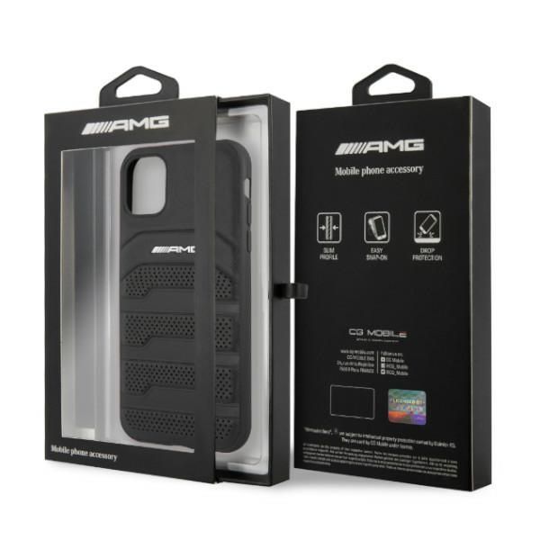AMG AMHCN61GSEBK iPhone 11 / Xr 6,1"czarny/black hardcase Leather