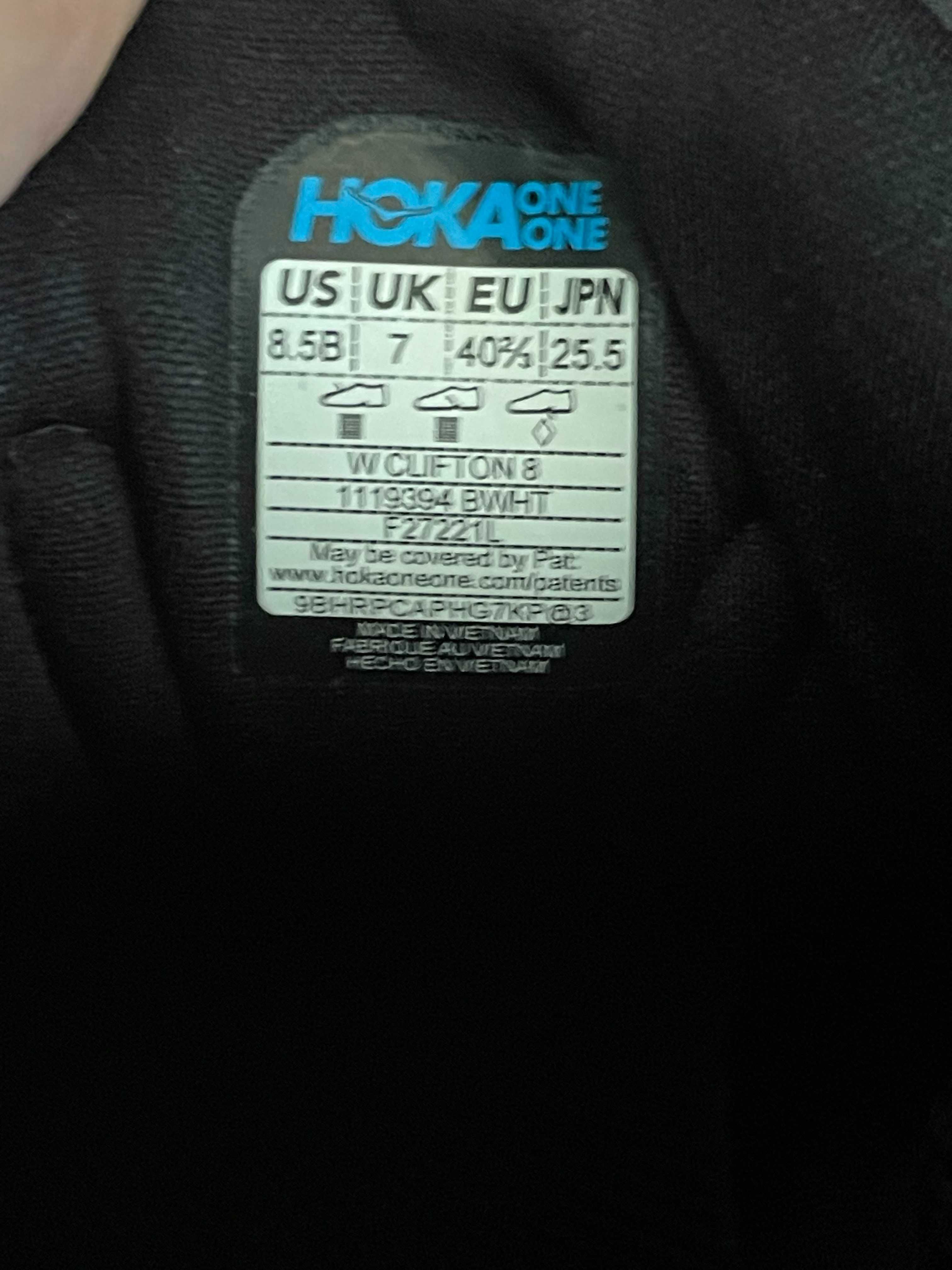 Кросівки hoka clifton 8.    40  2/3 25.5 см