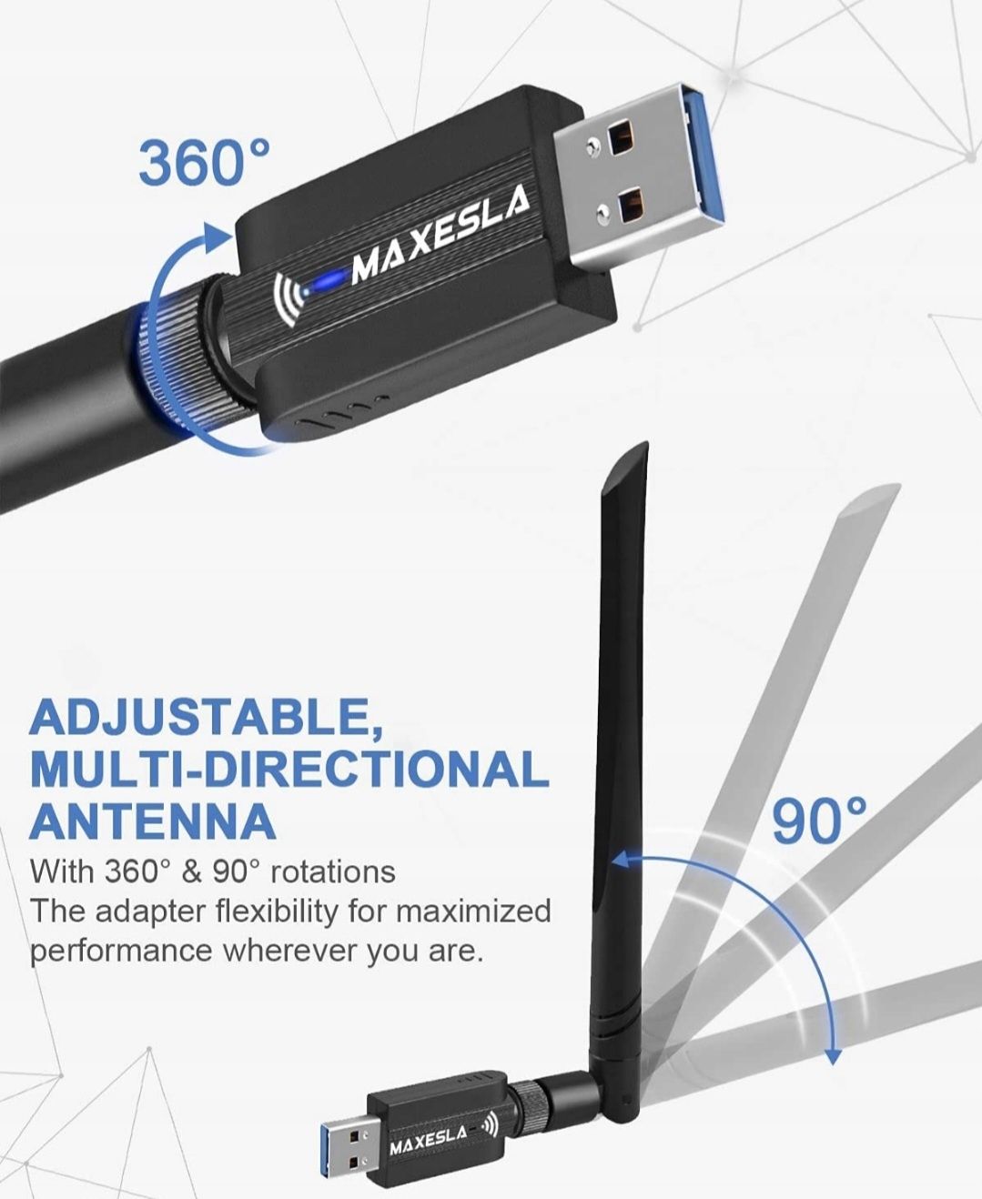 Adapter WiFi Maxesla AC 1200 USB3.0