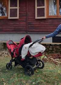 wózek podwójny baby jogger+torba do transportu samolotem