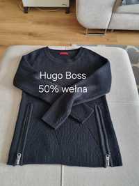 Czarny, wełniany sweter Hugo Boss