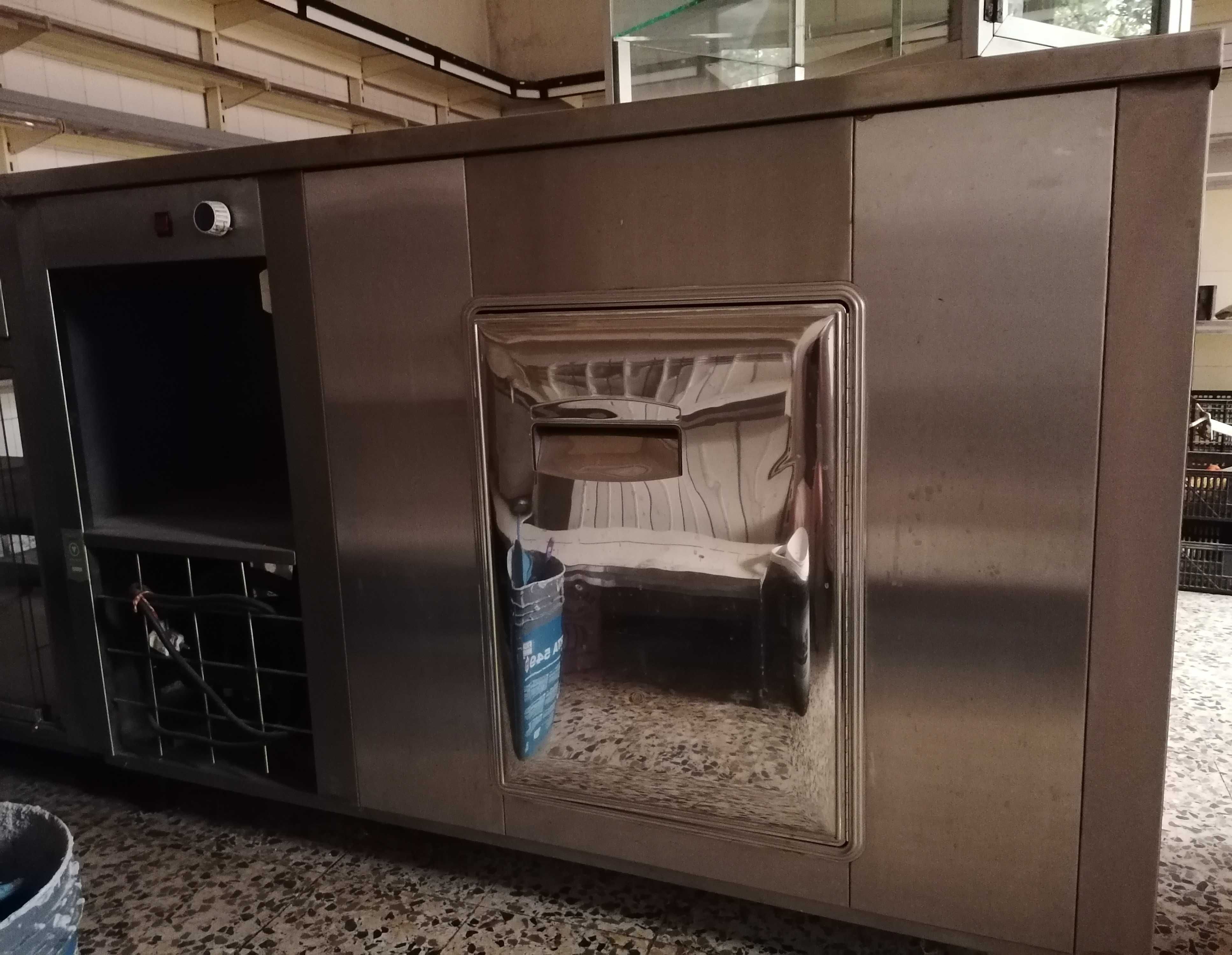 Balcão inox p/ comércio com câmara refrigeração – 1,50m – bom estado