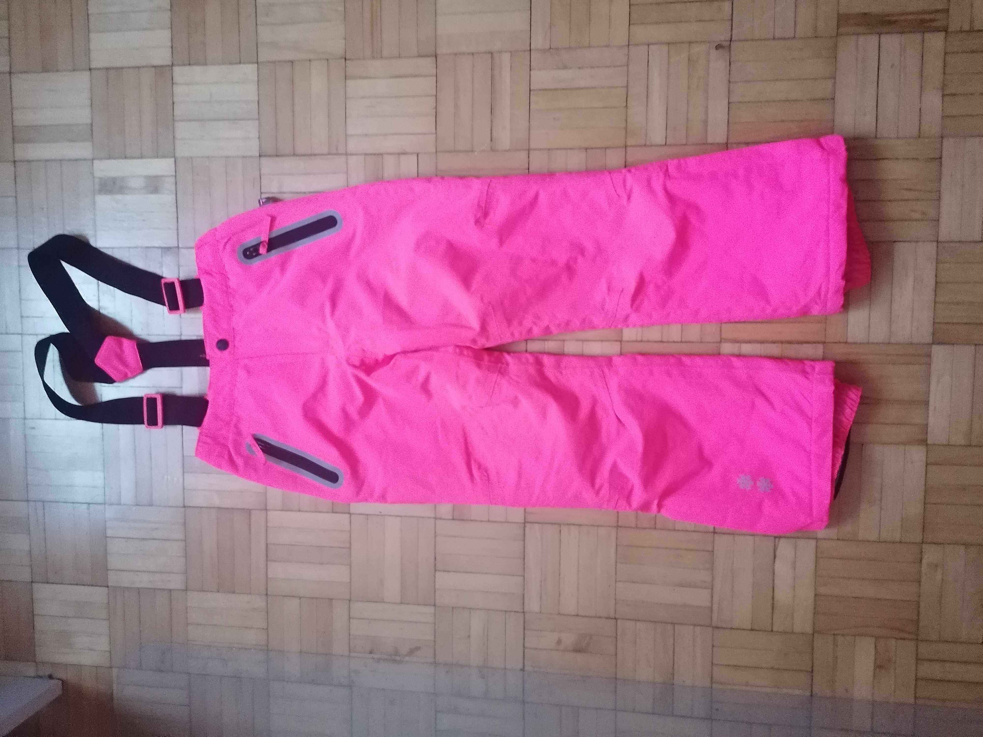 Spodnie narciarskie dziewczęce różowe, Cool Club