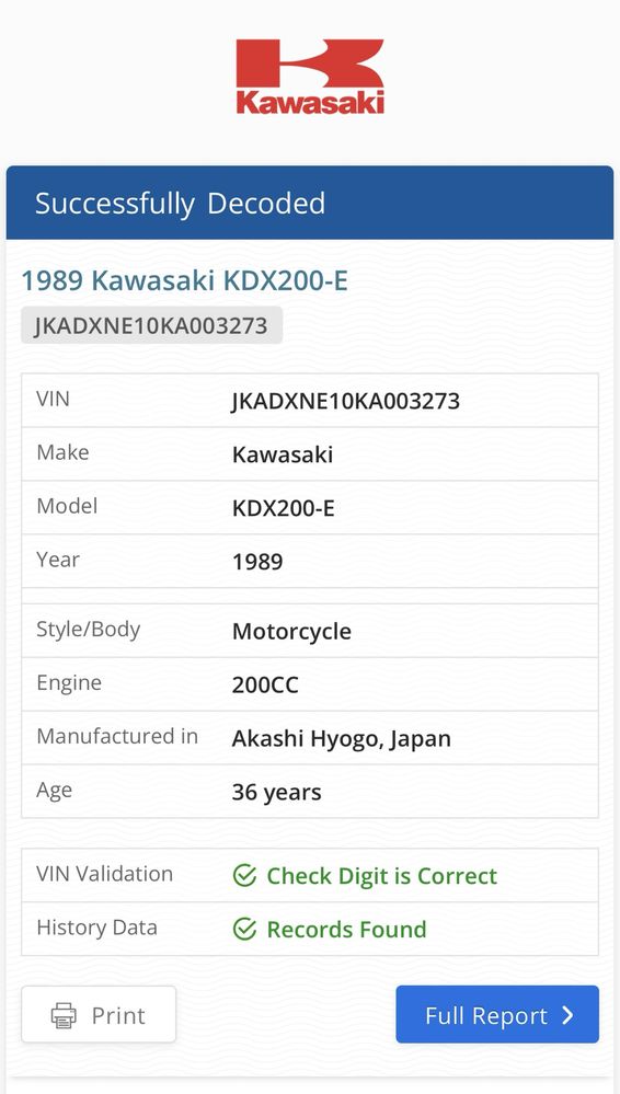 Kawasaki KDX 200 2t cross