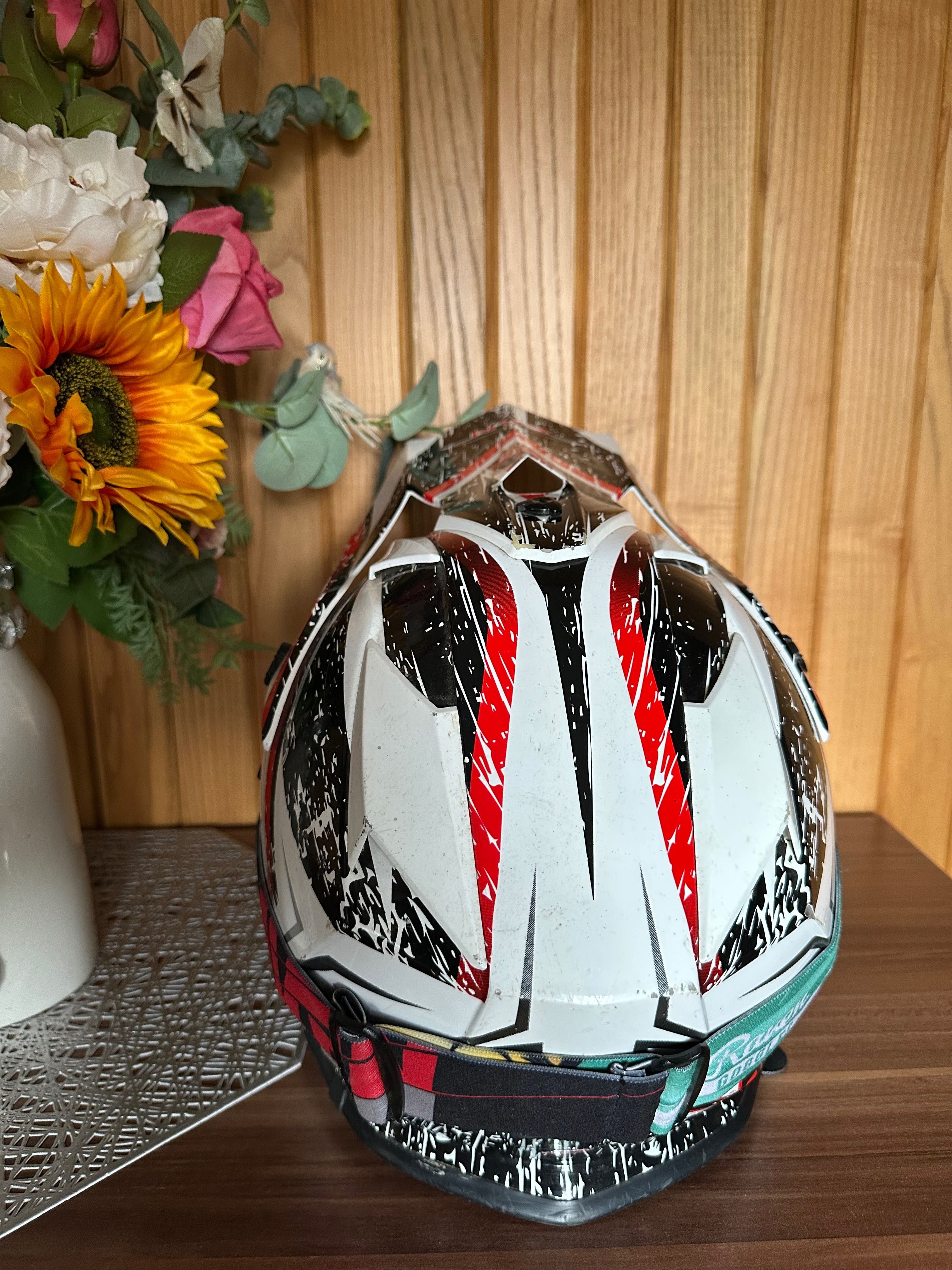 Kask z goglami cross V-can S
