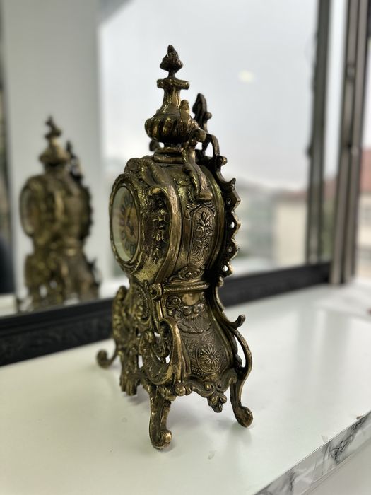 Relogio decoração de mesa em bronze