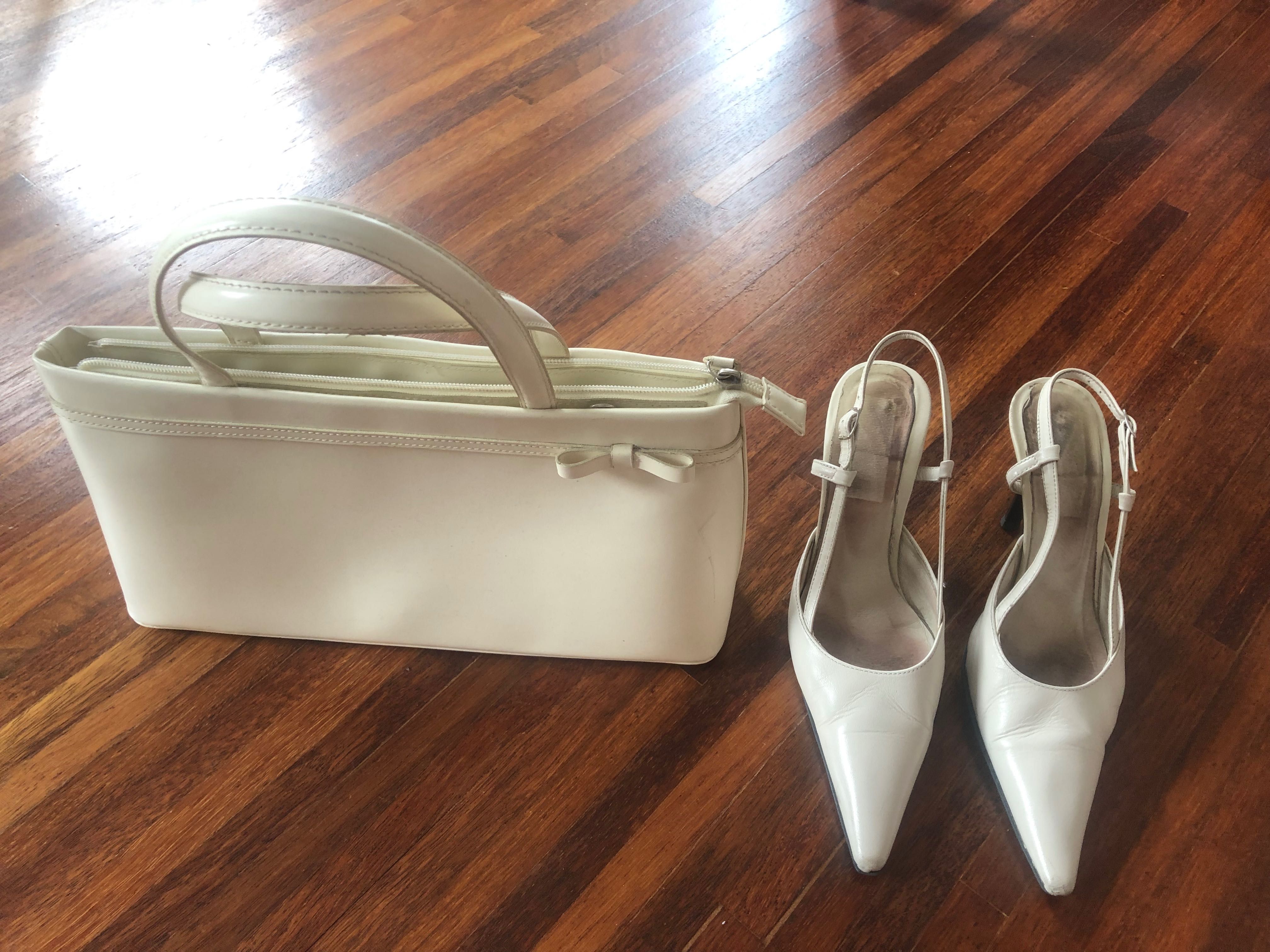 Buty i torebka, kolor ecru