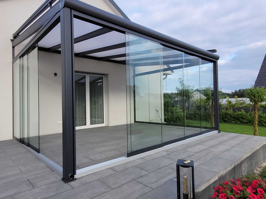 Ogród szklany, zabudowa tarasu egroMODERNPRO 3,06x3