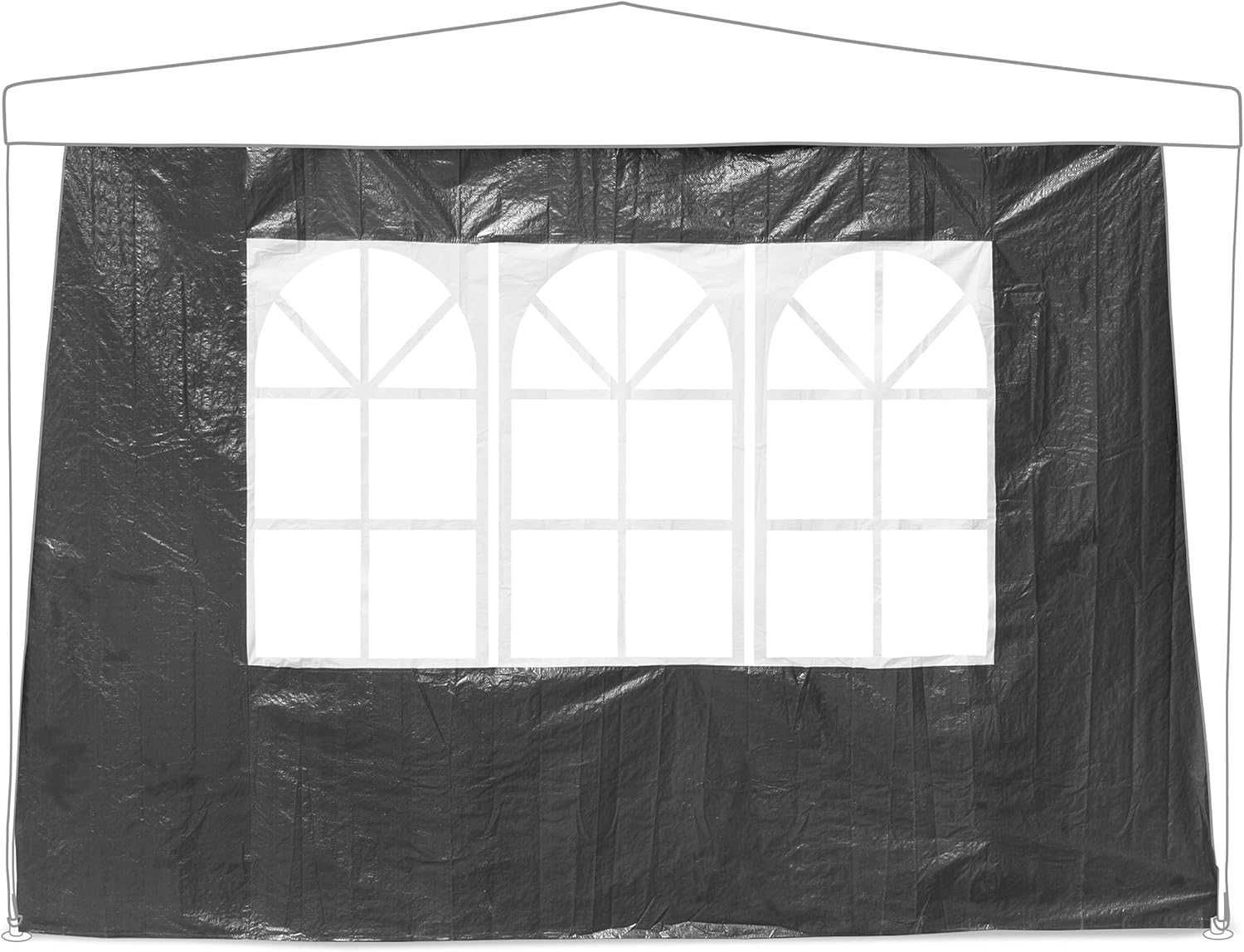 Relaxdays Ściany boczne do pawilonu wys. x szer. 2 x 3 m - szare
