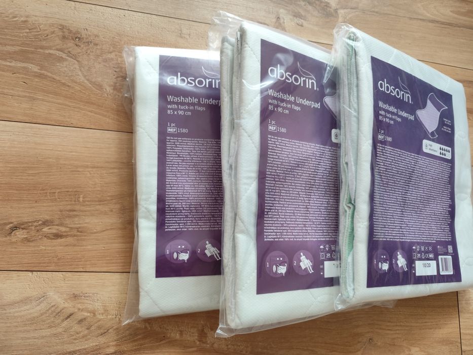 Podkłady chłonne wielokrotnego użytku 3 sztuki