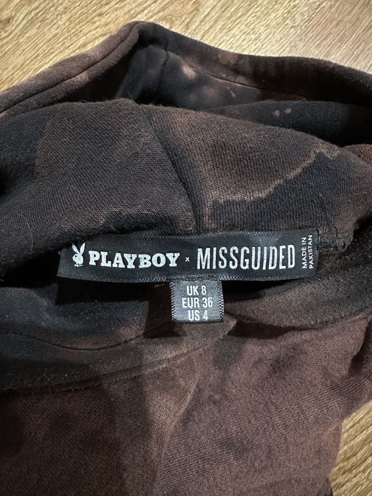 коричневое худи playboy