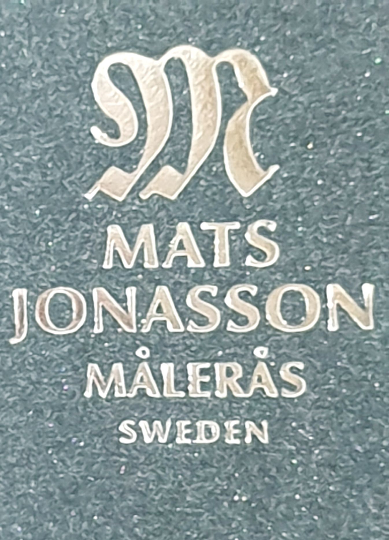 Fantástico colar em vidro artístico com prata Mats Jonasson