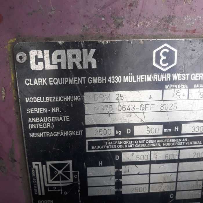 Wózek widłowy,Clark,Diesel,dpm25