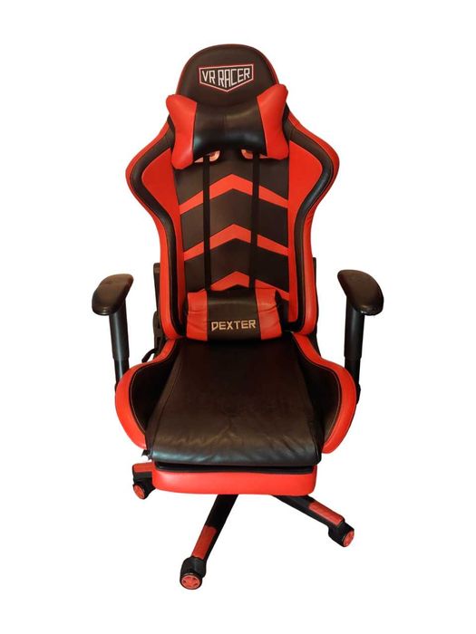 Крісло геймерське AMF VR Racer Dexter Grindor чорне/червоне