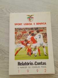 Livro Relatório de contas 1992