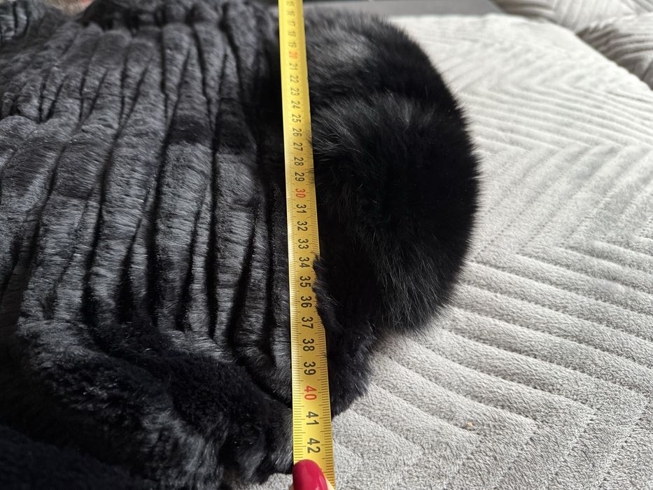 Kurtka futro z lisa i królika jakość PREMIUM M/L