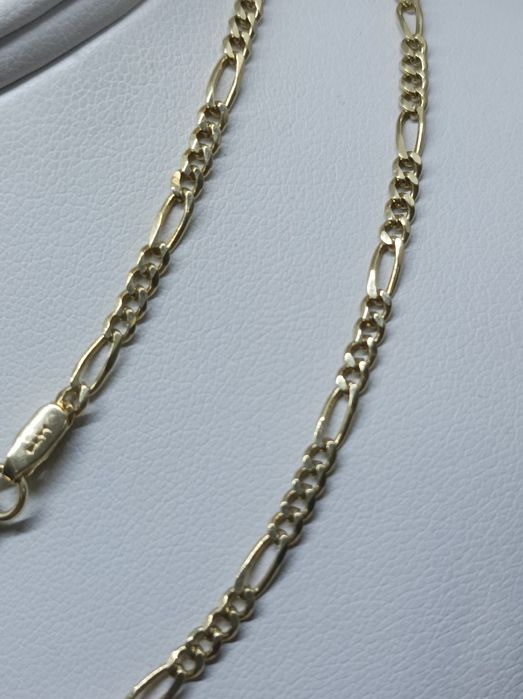 Złoty łańcuszek splot Figaro złoto 585 długość 50cm