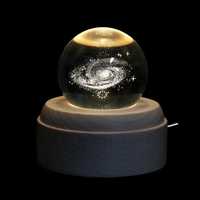 Kryształowa kula Planeta 3D Lampka Nocna LED
