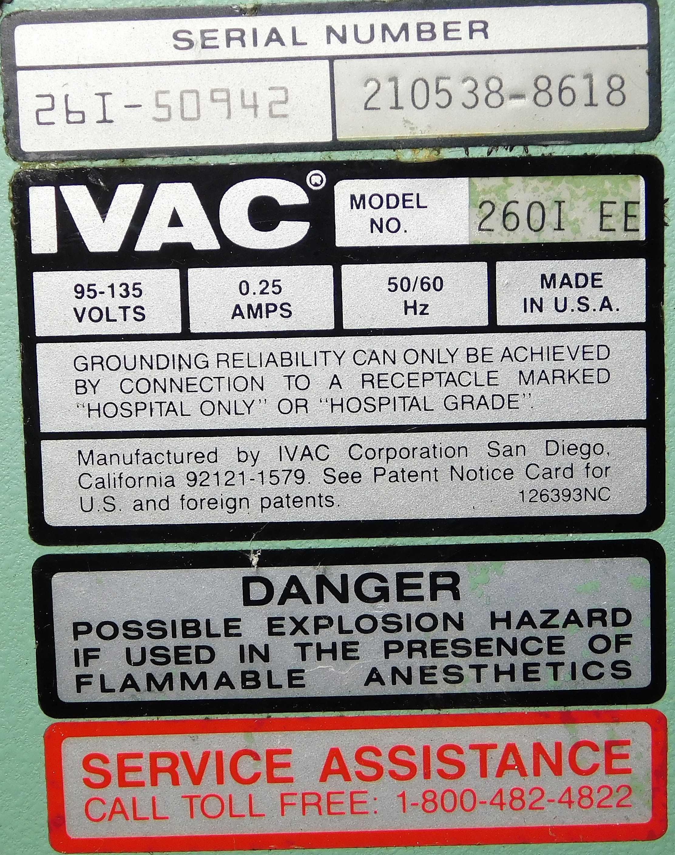 Pompa infuzyjna Volumetric infusion controller 260 IVAC USA [M4]