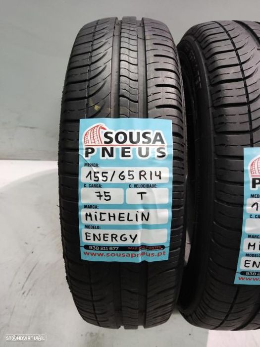2 pneus semi novos 155-65r14 michelin - oferta dos portes 75 EUROS
