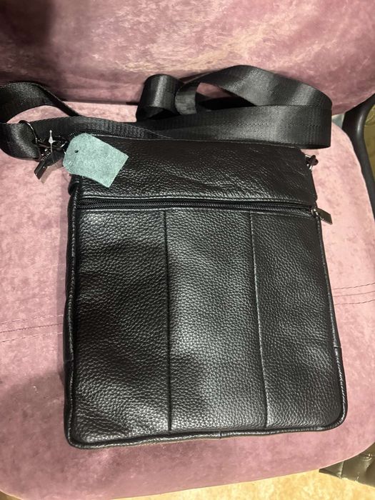 Кожаная мужская барсетка