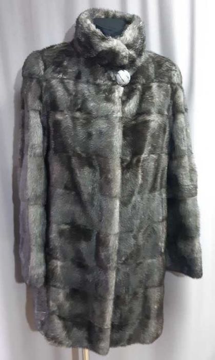 Шуба норковая серая