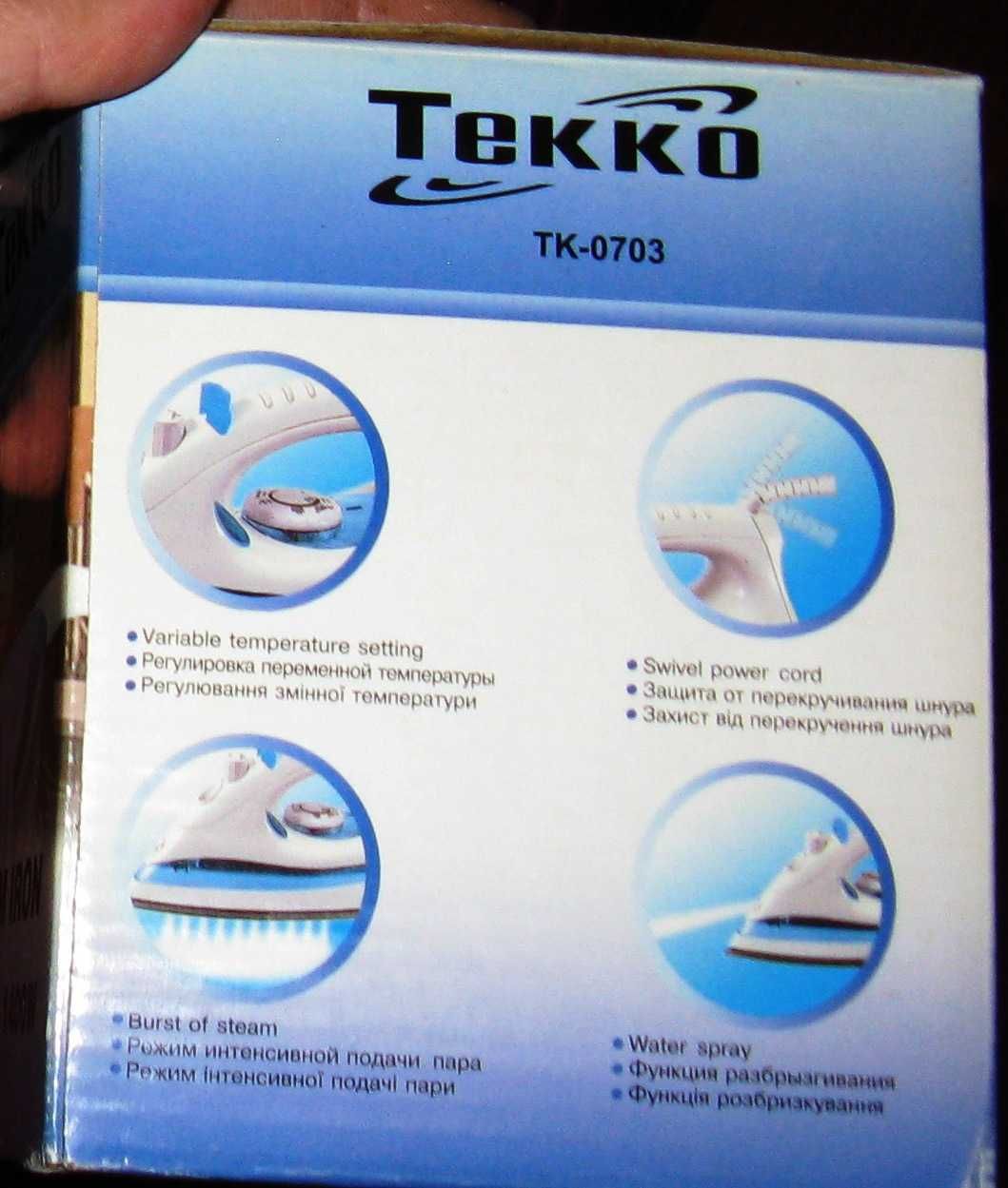 Утюг tekko паровой новый