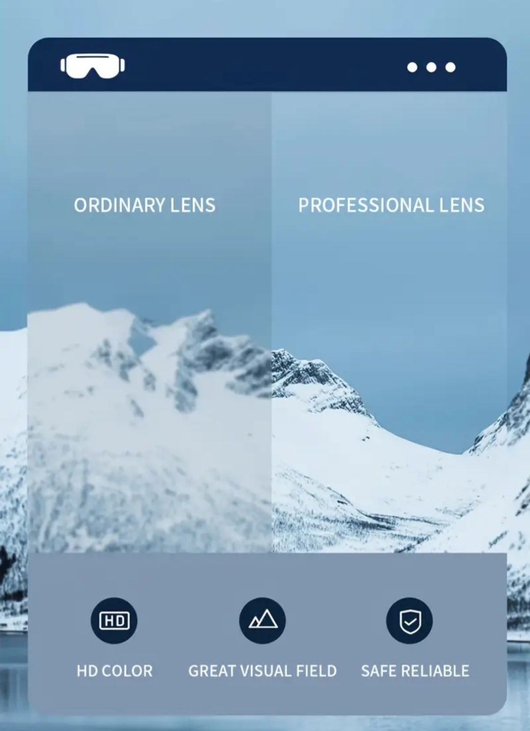 Gogle narciarskie snowboardowe z powłoką lustrzaną, kameleon anti-fog,