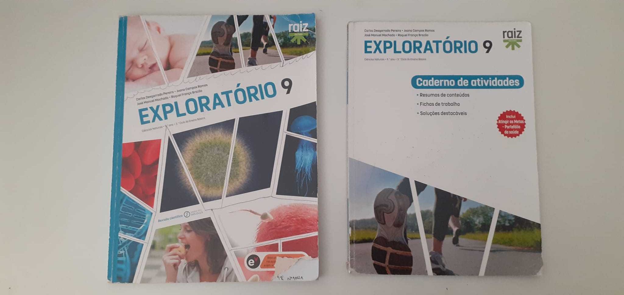 Manuais Ciências Naturais 9º ano EXPLORATÓRIO 9 - RAIZ Editores.