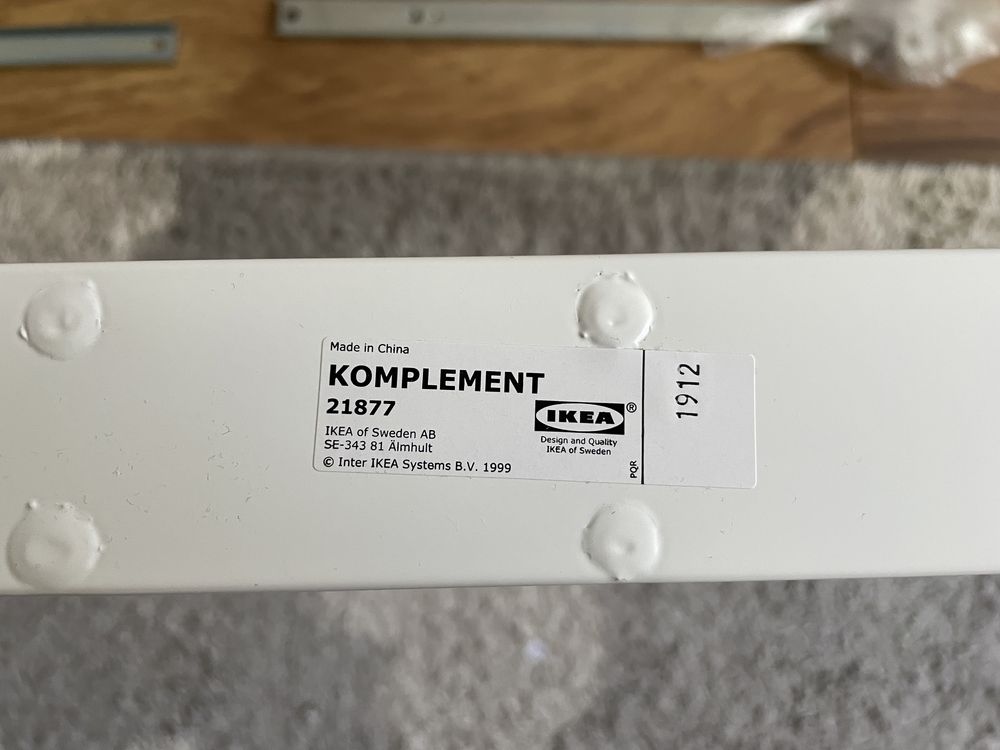 IKEA KOMPLEMENT - Wysuwany wieszak na spodnie do szafy PAX 100x35