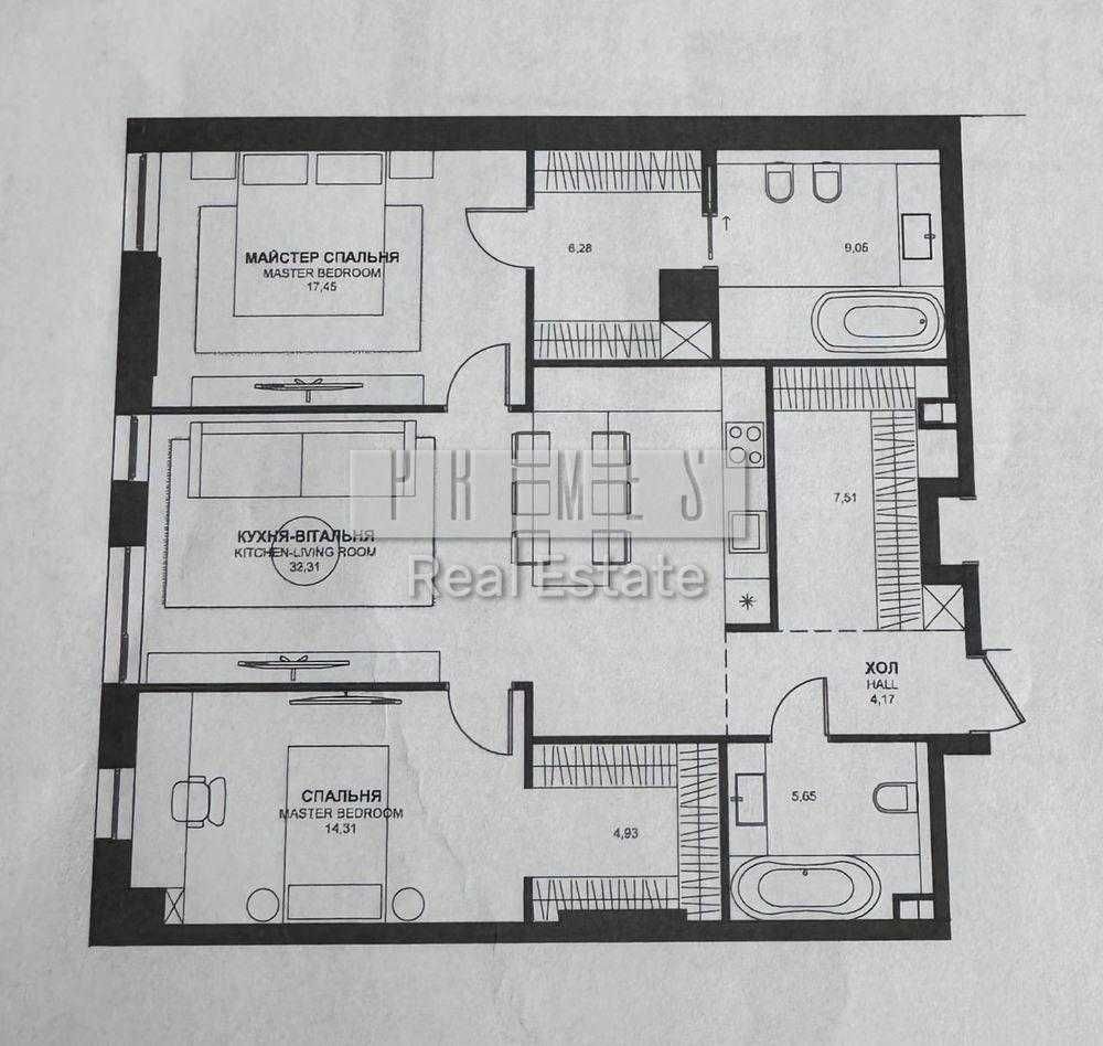 Продаж 3к квартири, ЖК TRIIINITY, вул. Барбюса Анрі, 39/2