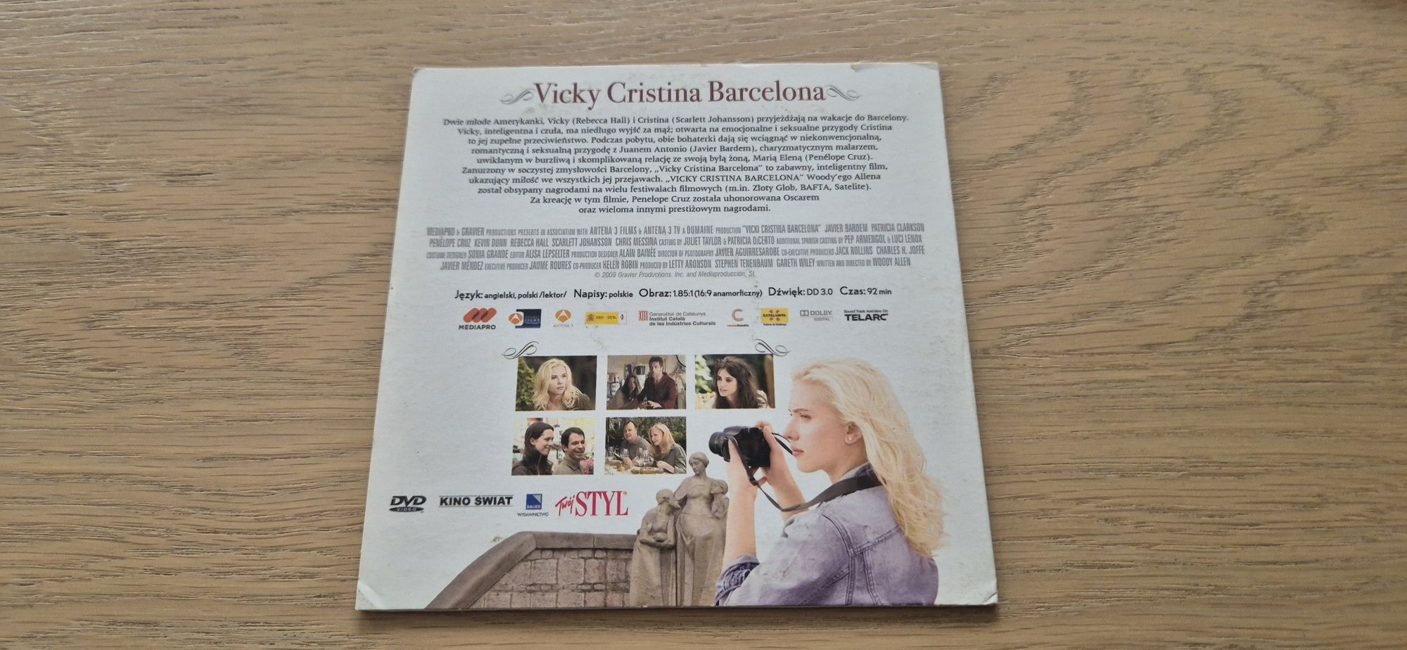DVD Vicky Cristina Barcelona (oryginalne opakowanie, stan bardzo dobry