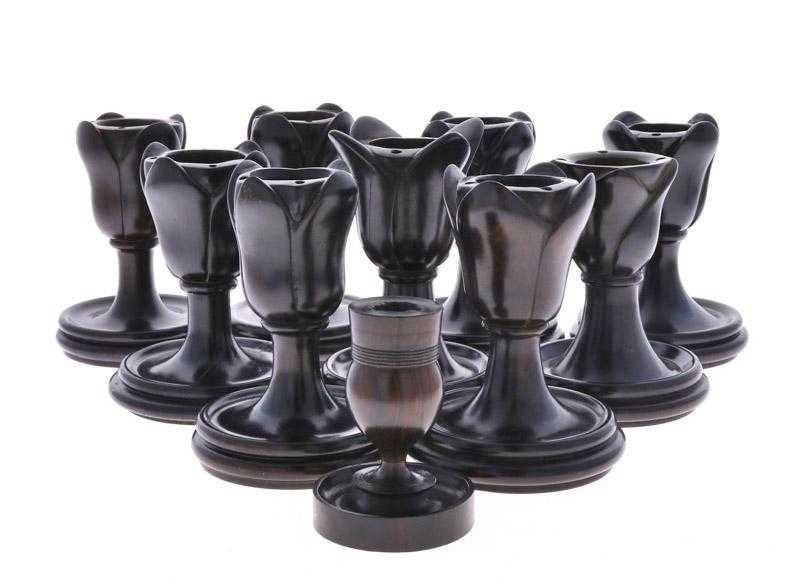 Castiçais em pau santo